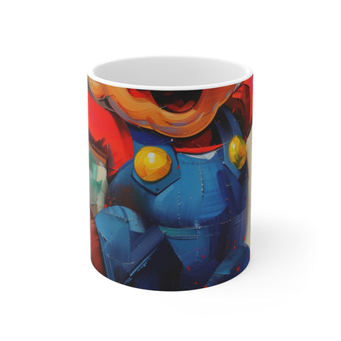 "Super Mario Painter Mug: Brew Up Fun!"