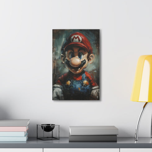 Colorful Super Mario canvas print with vibrant gaming-inspired design.