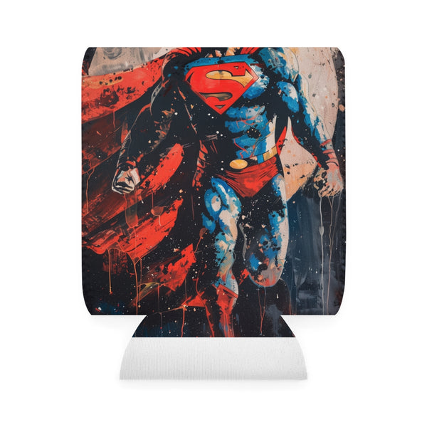 Superman Can Cooler Sleeve: Dynamic Design