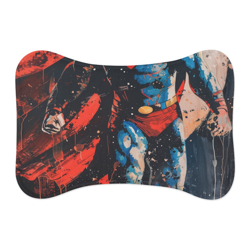 "Superman-Inspired Pet Mat: Bold, Vibrant, Heroic!"