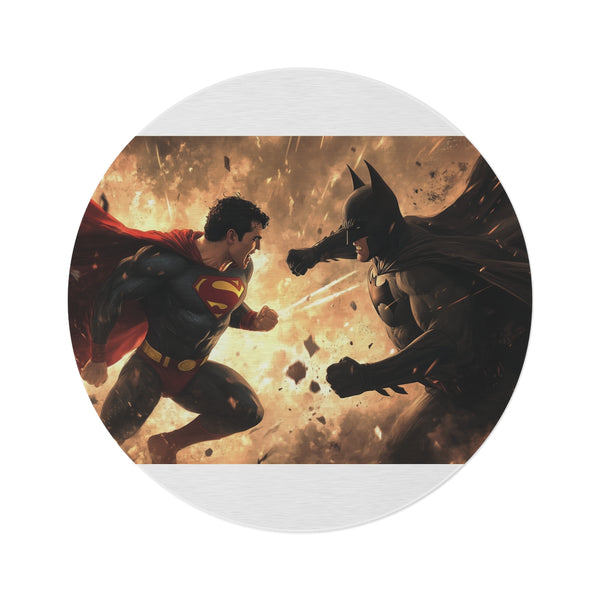 "Superman Shield Round Rug: Feel Like a Hero!"