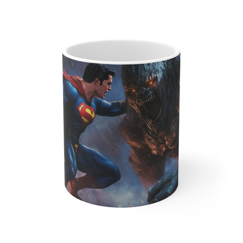 "Superman vs Doomsday Battle Mug"