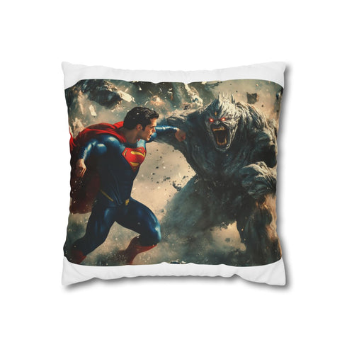 "Superman vs Doomsday Pillowcase: Epic Showdown"