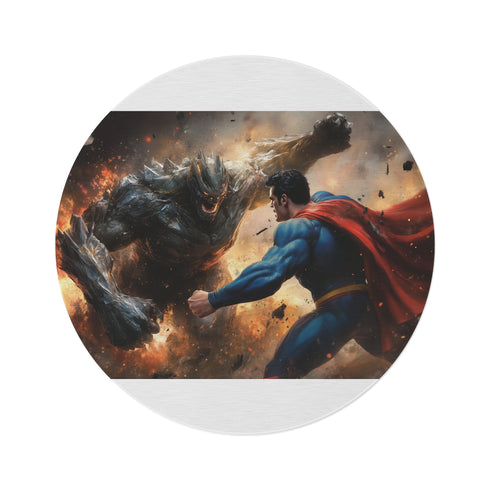 "Superman vs Doomsday Rug: Epic Battle"