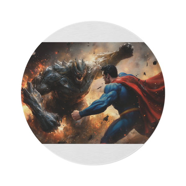 "Superman vs Doomsday Rug: Epic Battle"