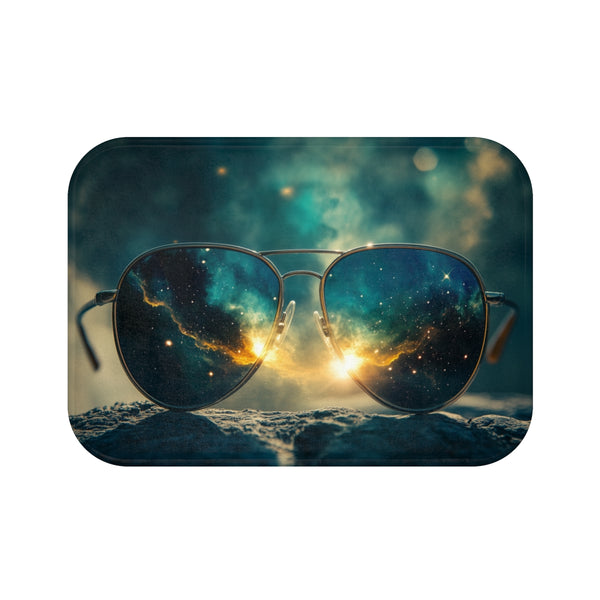 "Supernova Reflection Bath Mat Design"