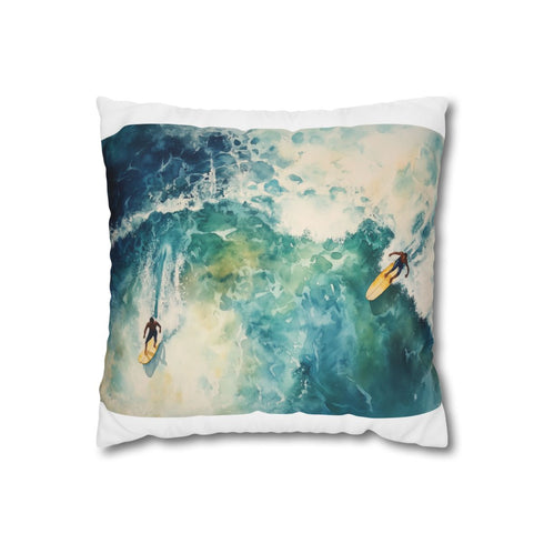 "Surfer's Paradise Watercolor Pillowcase"