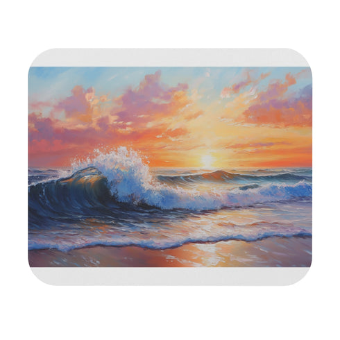 Surfing Sunset Beach Mouse Pad