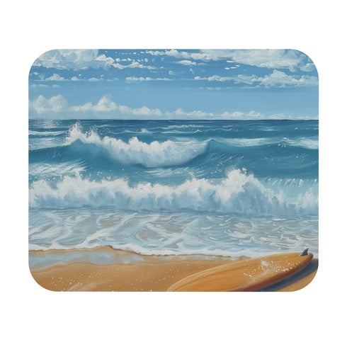 Surfs Up Beach Wave Mouse Pad
