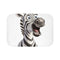 "Surprised Zebra Cartoon Bath Mat"