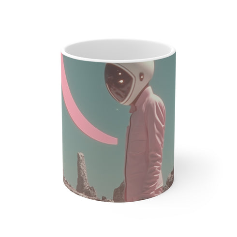 "Surreal 80s Sci-Fi VHS Mug"