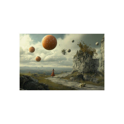 Surreal Dreamscape Featuring Levitating Objects