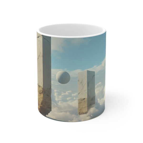 Surreal Dreamscape Levitating Objects Coffee Mug