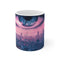 "Surreal Eye-Illustrated Cityscape Mug"