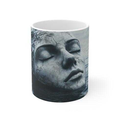 Surreal Face Ocean Melting Mug