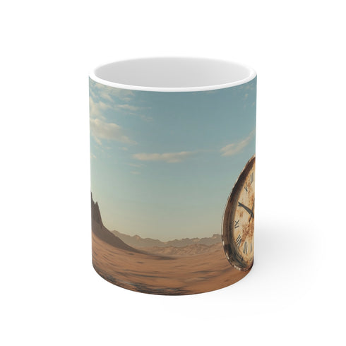 Surreal Melting Clock Desert Mug