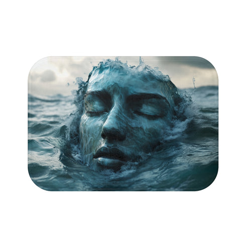 Surreal Ocean Face Melt Bathmat