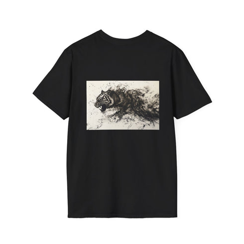 Swirling Ink Tiger Art T-Shirt