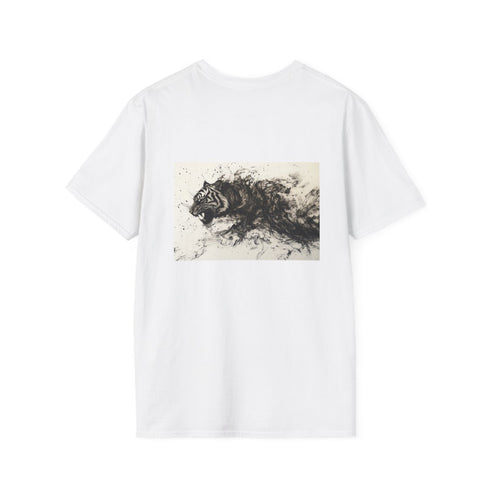 Swirling Ink Tiger Art T-Shirt