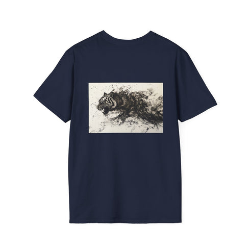 Swirling Ink Tiger Art T-Shirt