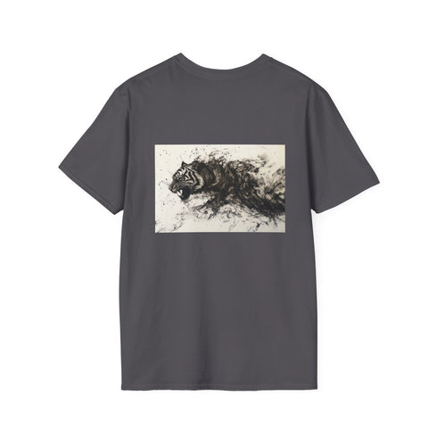Swirling Ink Tiger Art T-Shirt
