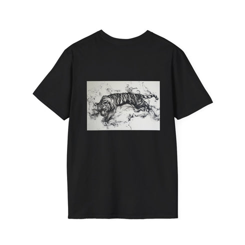 Swirling Ink Tiger Design Tee