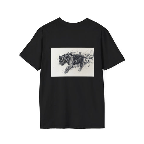 Swirling Ink Tiger T-Shirt Design