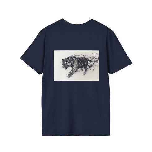 Swirling Ink Tiger T-Shirt Design