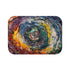 Swirling Vortex of Colors Representing Luxury Memory Foam Bath Mat - Top View