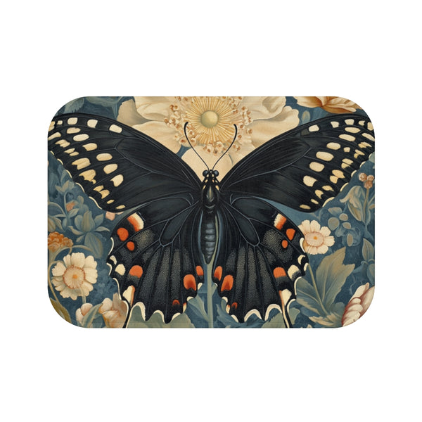 "Symmetrical Butterfly Bliss Bath Mat"