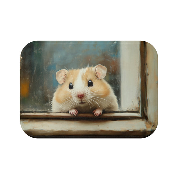 "Syrian Hamster Bath Mat: Adorable Painting"