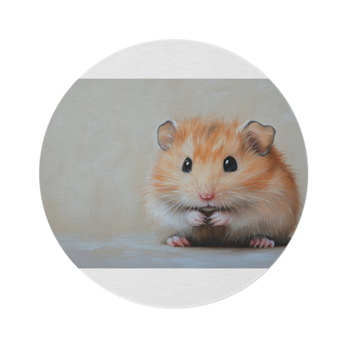 "Syrian Hamster Cutie Round Rug"