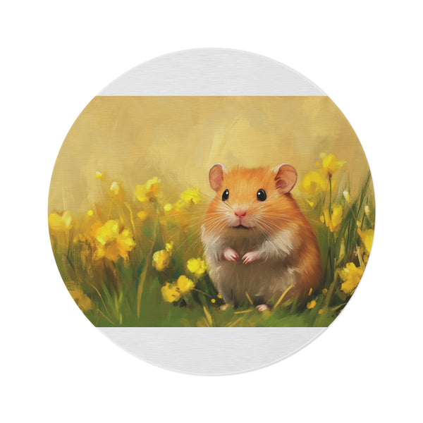 "Syrian Hamster Round Rug"