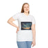 Tapestry Woven from Constellations Graphic Unisex Softstyle T-Shirt - Model View