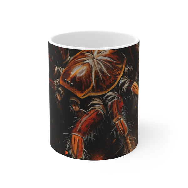 "Tarantula Painted Coffee Mug: Creepy Chic"