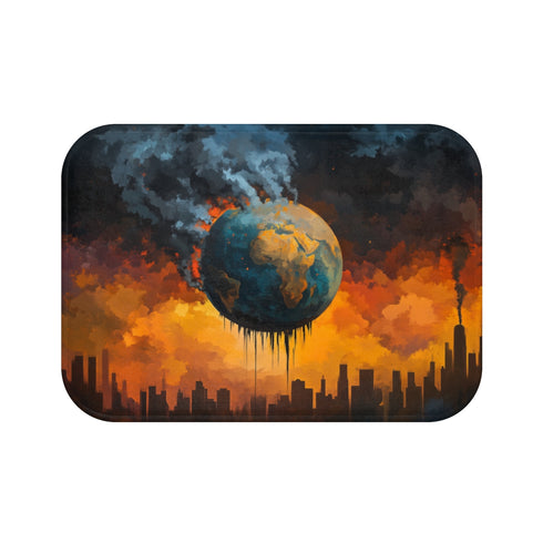 Tears of Pollution Earth Bath Mat: Dive into Sustainable Comfort