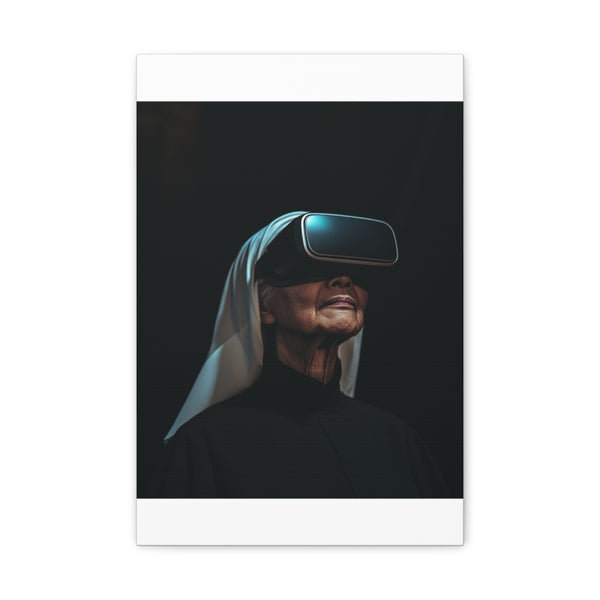 "Tech-Savvy Nun Embracing Virtual Reality"