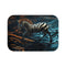 "Techno-Zebra Bath Mat Circuit Theme"