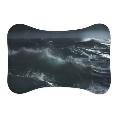 "Tempest Pet Mat: Ocean Storm"