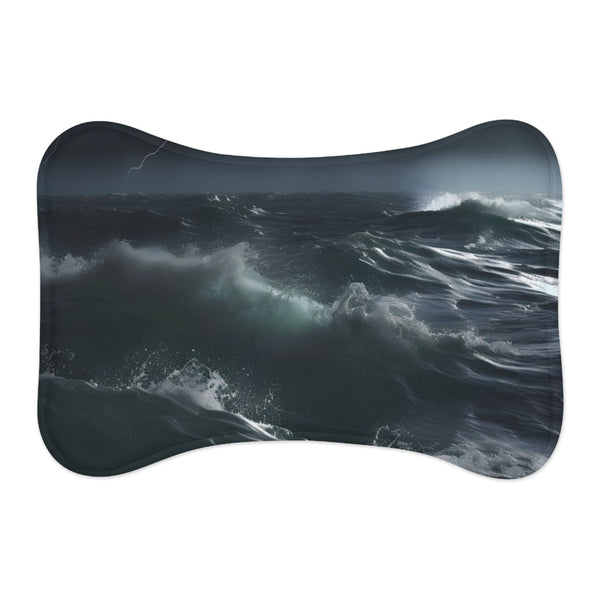 "Tempest Pet Mat: Ocean Storm"