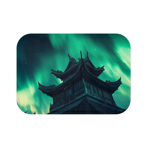 "Temple Aurora Borealis Bath Mat"