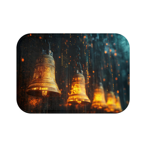 "Temple Bell Glow Code Bathmat"