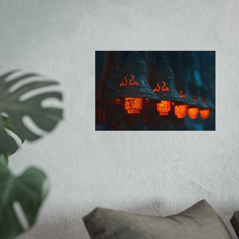 Temple Bells Code: Glowing Poster