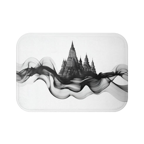 Temple Skyline Bath Mat Design