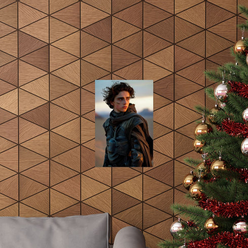 Matte paper poster featuring Timothée Chalamet in The Chosen One of Dune.