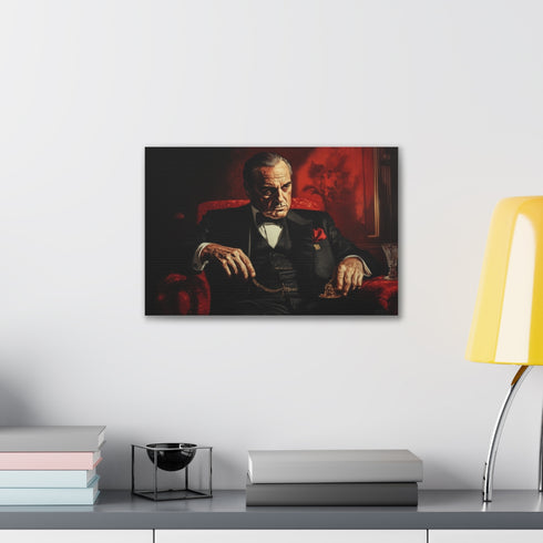 Canvas print of Marlon Brando as Don Corleone, exuding power.