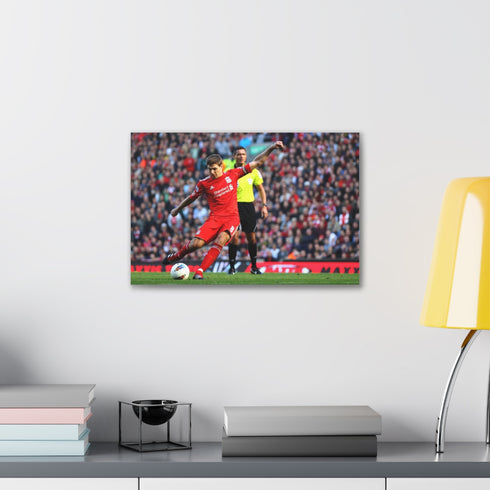 Stunning Steven Gerrard legend canvas print for soccer fans.