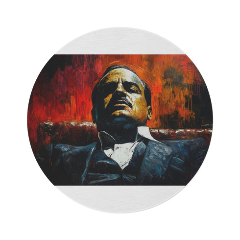 "The Marlon Brando Round Rug: Authenticity meets style"