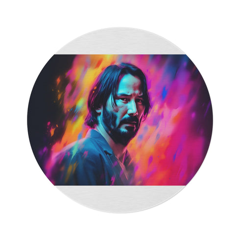 "The Neo Collection: Keanu Reeves Round Rug"