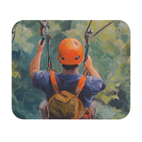 Thrilling Jungle Zipline Mouse Pad